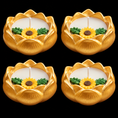 Load image into Gallery viewer, Golden Sunflower Lotus Urli Candle