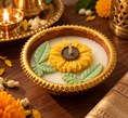 Load image into Gallery viewer, Golden Sunflower Urli Candle(SET OF 4)