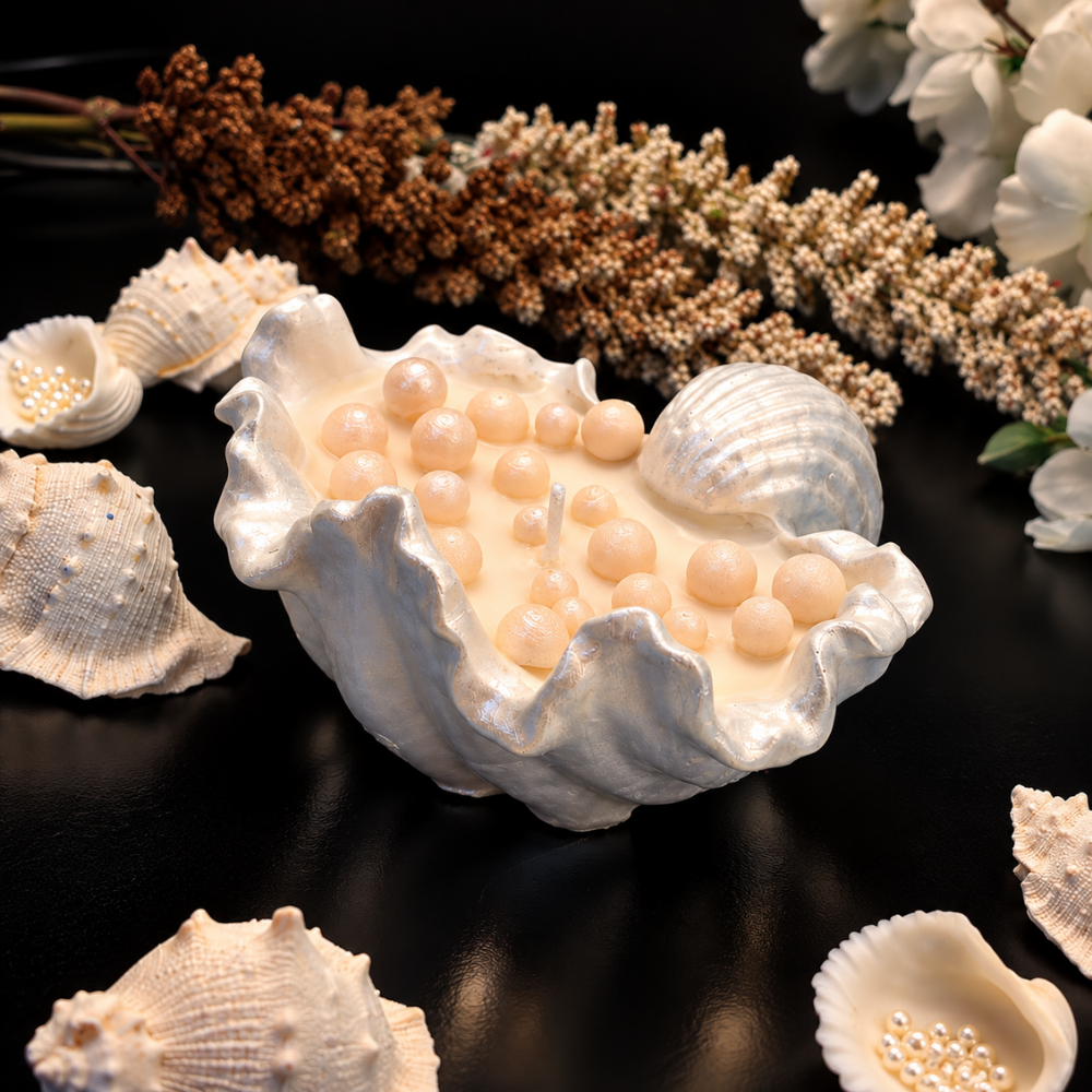 Ocean Pearl Shell Candle