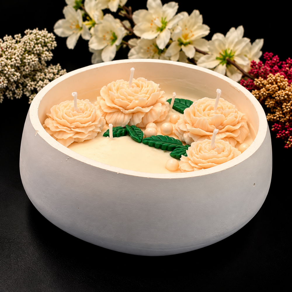Blushing Rose Garden Urli Candle