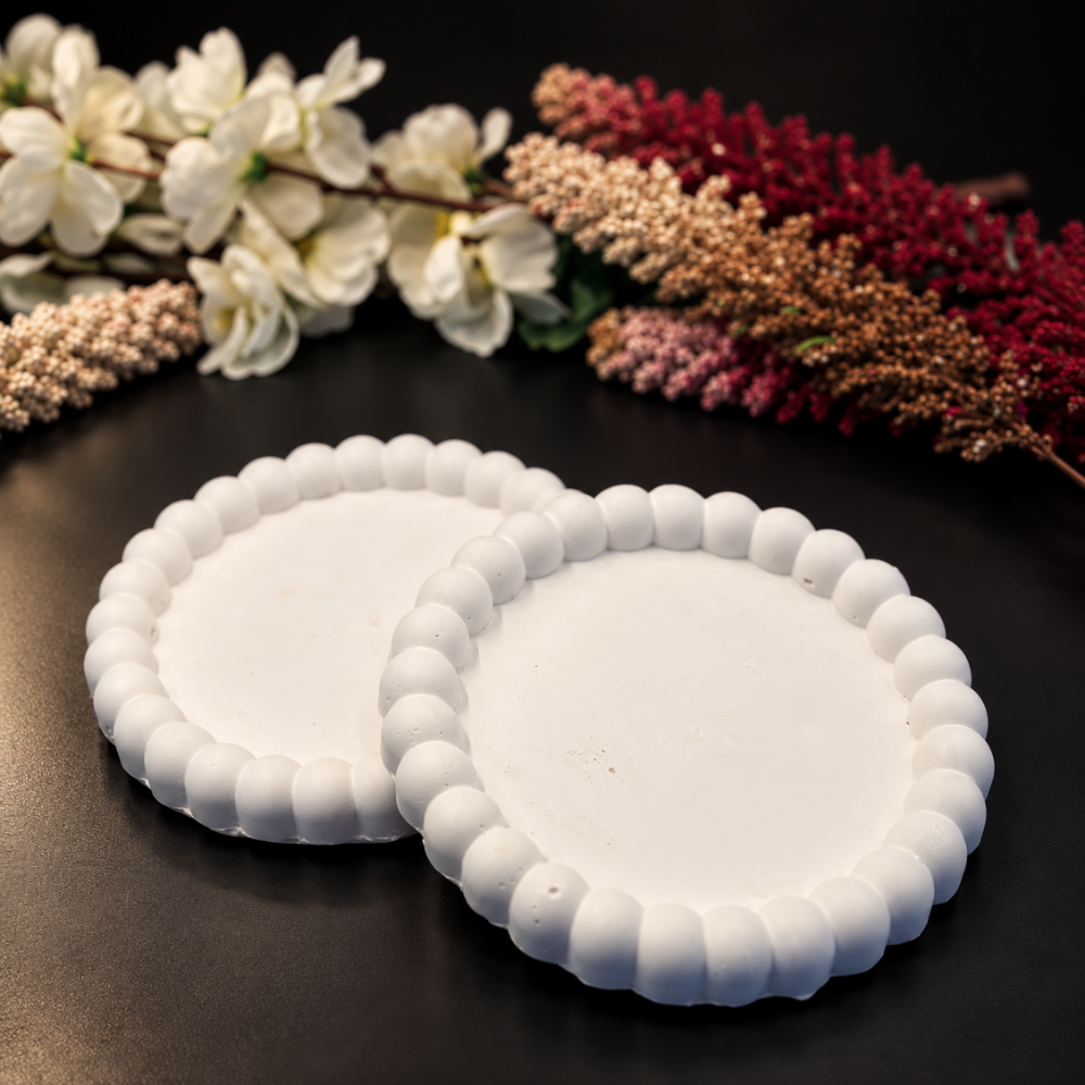 Ivory Pearl Bubble Tray Set