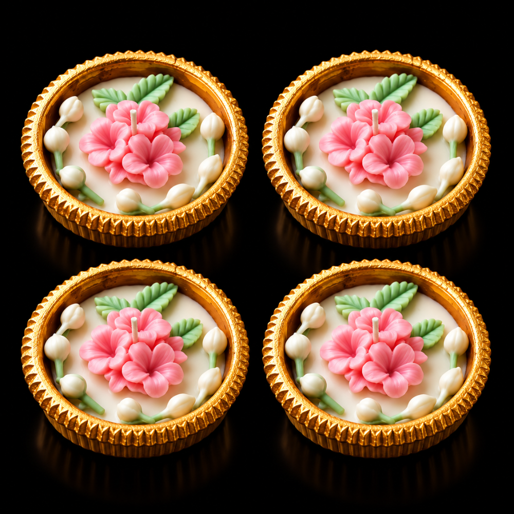 Blush Pink Blossom Urli Candle(SET OF 4)