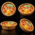 Load image into Gallery viewer, Golden Blossom Garden Urli Candle Set(SET OF 4)
