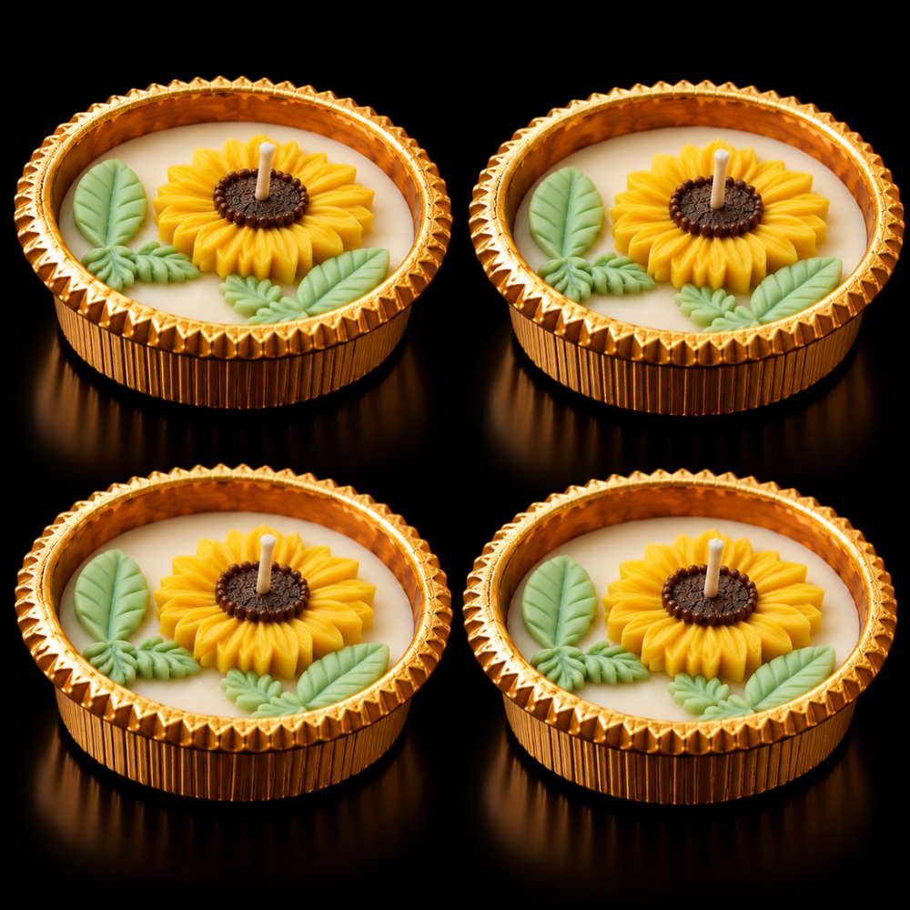 Golden Sunflower Urli Candle(SET OF 4)