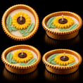 Load image into Gallery viewer, Golden Sunflower Urli Candle(SET OF 4)

