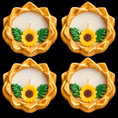 Load image into Gallery viewer, Golden Sunflower Lotus Urli Candle
