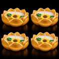 Load image into Gallery viewer, Golden Sunflower Lotus Urli Candle
