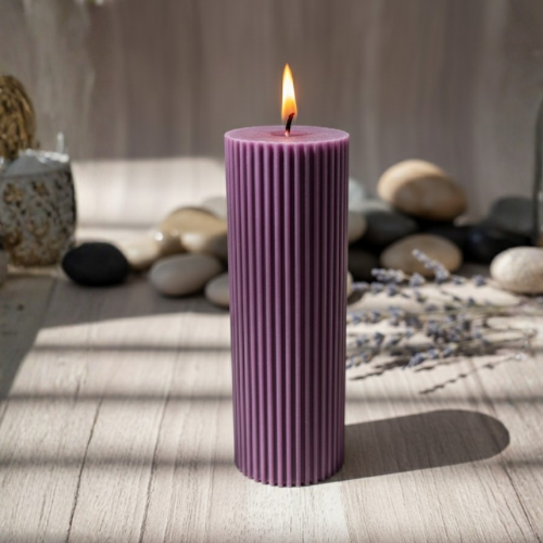 Smooth Pillar Candle (lavender)