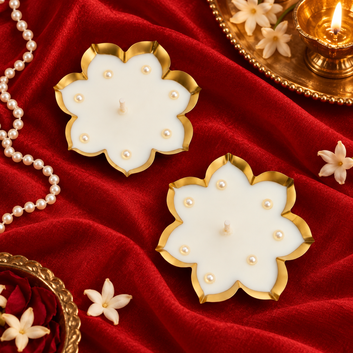 Lotus pearl urli Candle set
