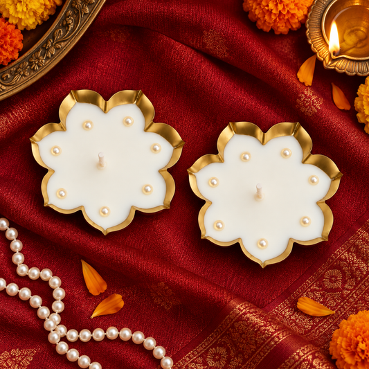 Lotus pearl urli Candle set