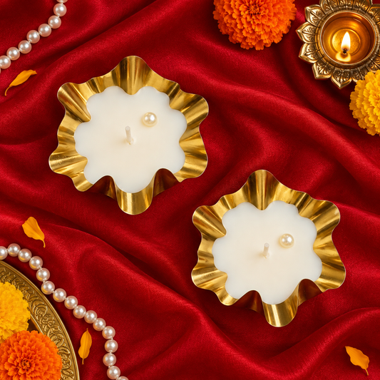 Brass pearl  Candle set