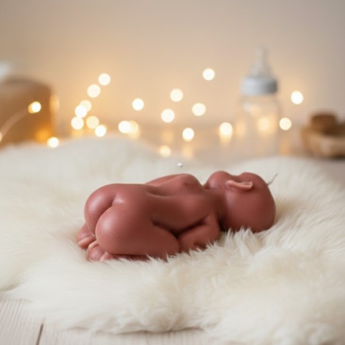 Sleepy Naked Baby Candle