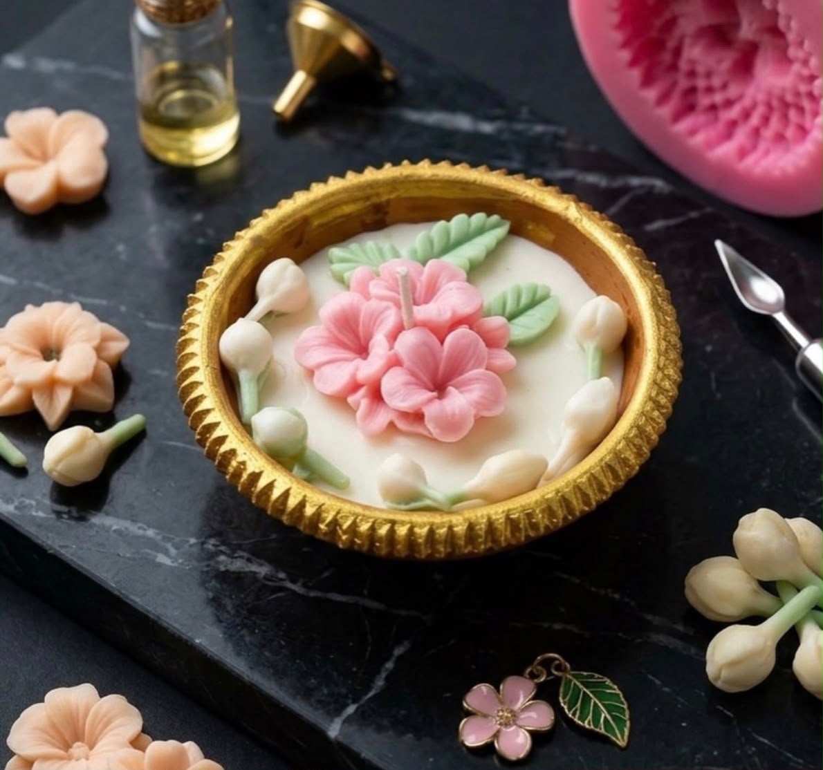 Blush Pink Blossom Urli Candle(SET OF 4)