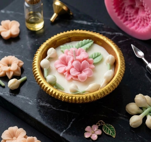 Blush Pink Blossom Urli Candle(SET OF 4)